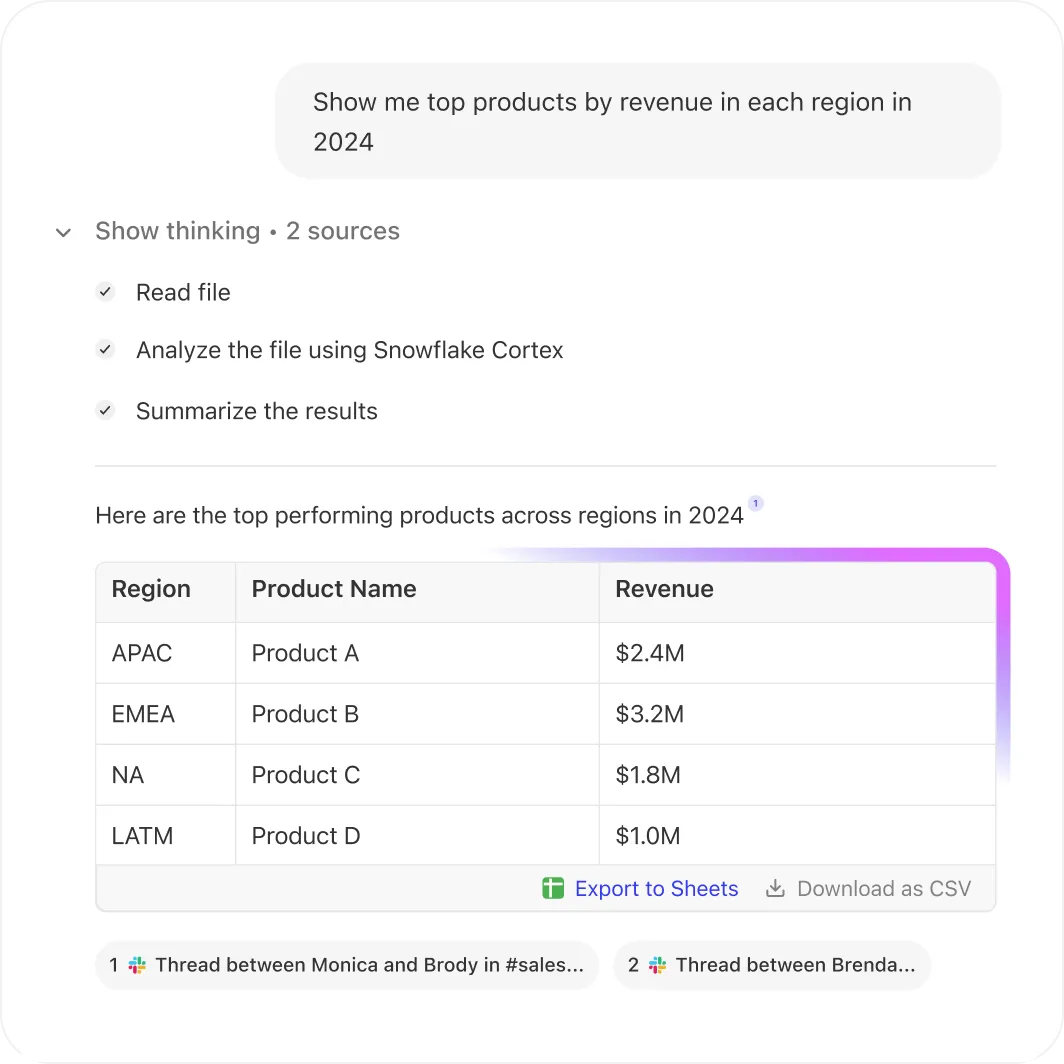 Query Examples Screenshot
